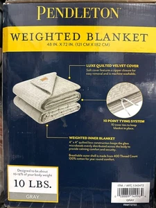 Pendleton Gewichtsdecke 48" x 72" mit abnehmbarem Bezug, Grand Mesa 10 Pfund grau - Bild 1 von 1
