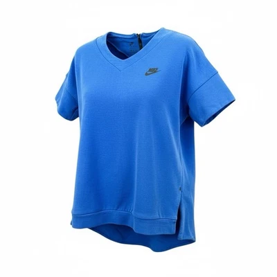 Nike Mujer Ropa Deportiva Tech Polar Crew Tejido Sudadera Azul Cremallera Talla Pequeña Foto 1 de 4