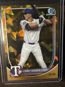 2025 Bowman Chrome Sapphire Corey Seager Gold /50 - Picture 1 of 2