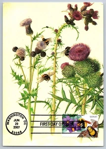 #4153 Protect Pollinators Bumble Bees and Nightshade FDC Maxi Card - Picture 1 of 2