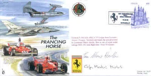 CC39b JSCC ITAF avión Ferrari cubierta coche firmado pilotos de la RAF - Imagen 1 de 1