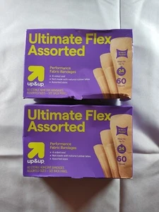 2 Pk Up&Up Ultimate Flex Assorted Performance Fabric Bandages 60 Ct EA (120 Ct) - Picture 1 of 1