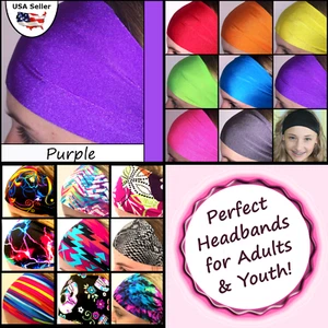 Volleyball Stirnband breit Jugend Sport Training Sport Mode Stretch [lila] - Bild 1 von 3