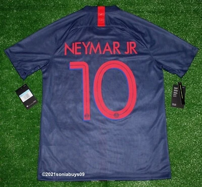 Camiseta de futebol Nike masculina NEYMAR JR Paris St. Germain Home, AJ5553-411, azul marinho, M - Imagem 1 de 4