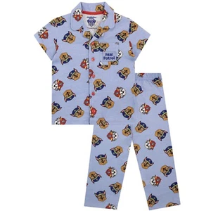 Kids Paw Patrol Button Up Pyjamas | Boys Paw Patrol Pyjama Set | Chase Marshall - Picture 1 of 5