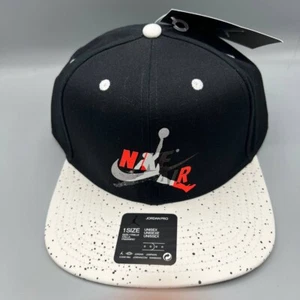 Gorra Air Jordan Pro Hombres Negra Blanca Clásica Cemento Jumpman Snap Back Gorra Nueva - Imagen 1 de 8
