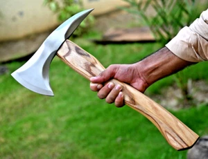 Custom Made Tactical Axe Hatchet Tomahawk - Hand Forged High Carbon Steel 873 - Picture 1 of 5