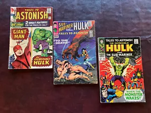 Tales to Astonish #60 Giant-Man & Hulk Double Feature Begins +#80, #99 Lot of 3! - Picture 1 of 14