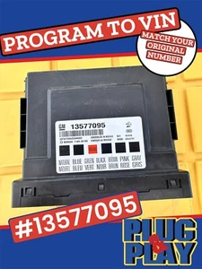 VIN PROGRAMMED PLUG & PLAY BCM BODY CONTROL MODULE CRUZE 2011-2013 13577095 - Picture 1 of 2
