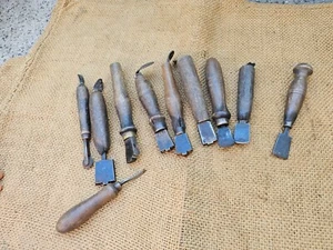 VINATGE PASTIERER SCHUHMACHER WERKZEUG SET LEDER ARBEITEN ANTIK - Bild 1 von 13