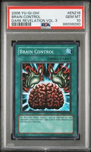 2006 YUGIOH DR3-EN218 BRAIN CONTROL SUPER RARE PSA 10 GEM MINT #88098090 POP 2 - Picture 1 of 2