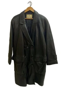 PIERRE BALMAIN Other Coat L Sheep Leather Black Used - Picture 1 of 5