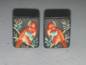 ANTIKES PAAR ARITA JAPAN PORZELLAN/SILBER KNOPF SCHRAUB OHRRINGE! - Bild 1 von 5