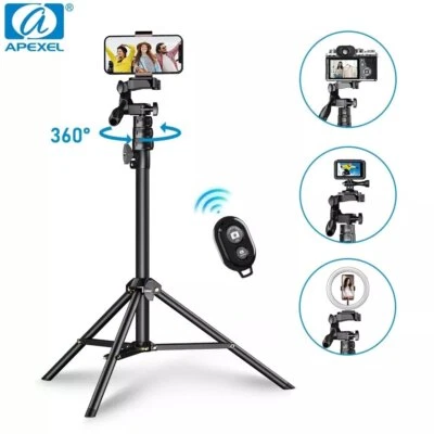  APEXEL 70" Selfie Stick Tripod Remote Desktop Stand For Phone Photography - Image 1 of 4