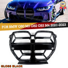Csl Style Front Grill Grille For Bmw M3 M4 G80 G82 G83 Gloss Black 21-On Replace