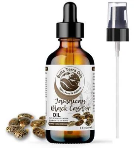 Aceite de ricino negro - 4 oz | Aceite prensado en frío para un cabello más fuerte y una piel sana - Imagen 1 de 8