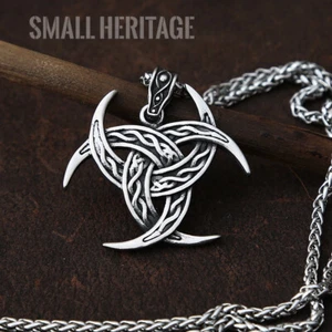 Stainless Steel Horn of Odin Pendant Viking Necklace Norse Amulet For Men - Picture 1 of 8