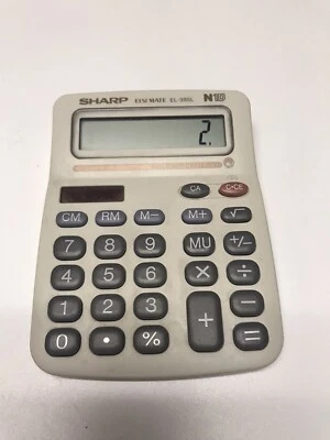 Sharp EL-395L ELSI Mate N10 Twin Power Solar Calculator - Vintage - Excellent! - Image 1 of 2