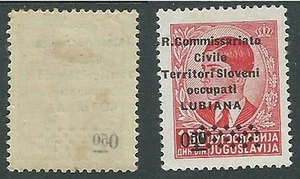 1941 LUBIANA SOPRASTAMPATO 0,50 SU 1,50 D DECALCO MH * - M62-9 - Picture 1 of 1