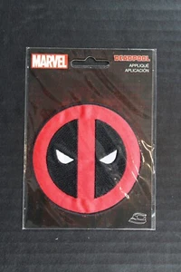 Marvel Deadpool Logo 3" Circular Embroidered IRON ON Patch Badge Licensed NEW - Picture 1 of 2