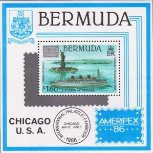 Bermuda #SGMS533 MNH S/S 1986 AMERIPEX Liberty Statue Ellis Island Monarch [508] - Picture 1 of 1