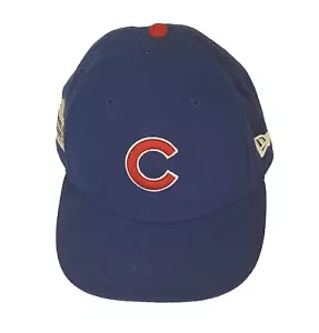 New Era Chicago Cubs Cap Hat Blue World Series Fitted 7 1/4 MLB Baseball - Picture 1 of 10