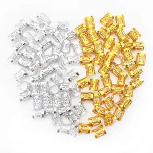 Dreadlock Beads 100 Pieces Jewelry Aluminum Metal Beads Hair Cuffs Hair Rings... - Picture 1 of 3