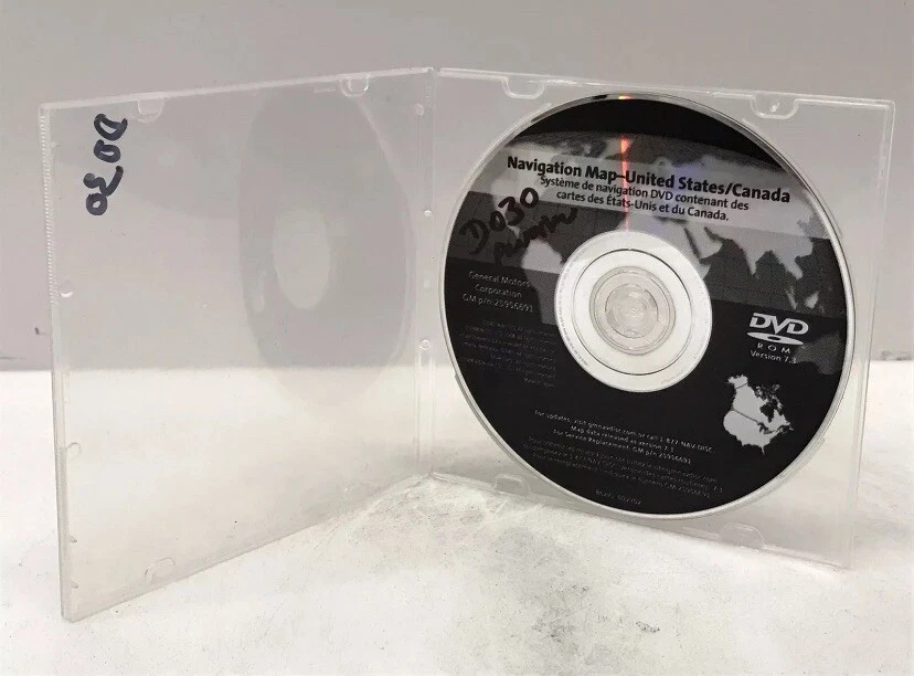 NAVIGATION SYSTEM MAP DVD USA/CANADA P/N 25956691 VERSION 7.3 "D030" - Image 1 of 4