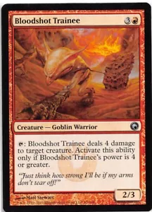 Bloodshot Trainee *PLAYSET* Magic MtG x4 Scars of Mirrodin SP - Picture 1 of 2