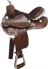 Fully tooled Double T pony Saddle features rawhide covered stirrups 10" 12"