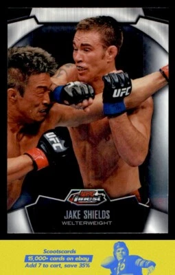 2012 Topps Finest Jake Shields Welterweight Refractor card #11 - Image 1 of 2