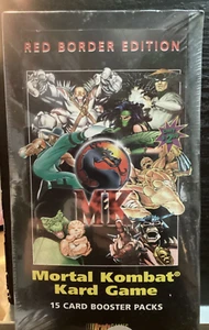 GIOCO DI CARTE MORTAL KOMBAT SIGILLATO BOOSTER BOX EDIZIONE BORDO ROSSO 15 CONFEZIONI CARTE - Foto 1 di 5