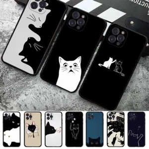 For iPhone15 14 13 12 11 Pro Max Mini XR XS 7 8 Plus Case cartoon Cat Back Cover - Picture 1 of 21