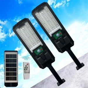 2Pcs 2000W Commercial Super Bright Solar Street Light Outdoor Dusk to Dawn Lamp - Picture 1 of 12