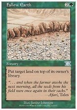 * mrm * FR/vf 4x fallow land (fallow earth) 6ed mtg