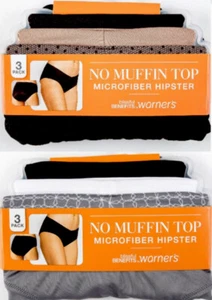 Lot of 6, Warner's No Muffin Top Hipster Panties, Size 2XL, NWT - Picture 1 of 8