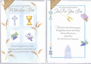Confirmation Card For Son Various Designs Available. - Picture 1 of 5