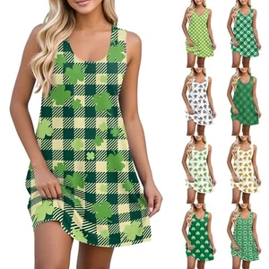Women's Casual Sundress With Pockets Summer Boho Beach Dress T-Shirts Dress U - Picture 1 of 42