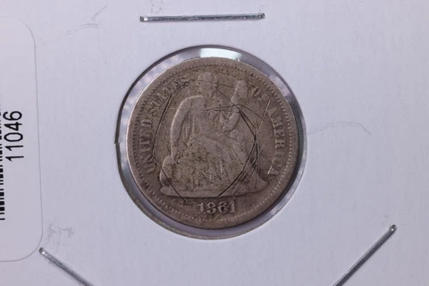 1864-S Seated Liberty Dime, Affordable Circulated Coin, Large Store Sale #11046 Cover