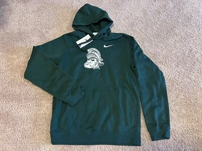 Nike MSU 1 Michigan State Spartans Sparty verde blanco sudadera con capucha sudadera con capucha L Foto 1 de 3