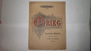GRIEG LYRISCHE STUCKE PEZZI LIRICI OP. 65 N. 4-6 PIANOFORTE ED. PETERS - Foto 1 di 1