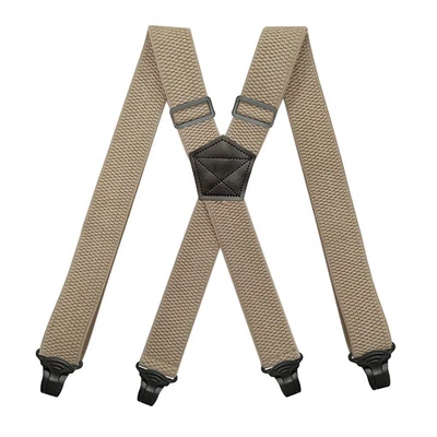 Tirantes de trabajo de alta resistencia para hombres 3.8cm de ancho X-Back con 4 pinzas de plástico Foto 1 de 4