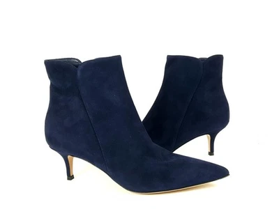 Botines Gianvito Rossi de gamuza azul punta puntiaguda talla 38,5 nuevos sin caja Foto 1 de 4