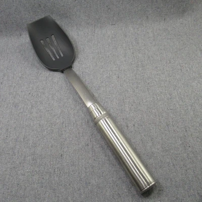 Pampered Chef NYLON SLOTTED SPOON Heavy Duty Stainless Handle ~ NIP ~ FAST SHIP! - Image 1 of 4