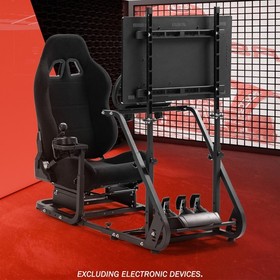 Supllueer Racing Simulator Cockpit With Seat & Monitor Stand Fits Logitech G29