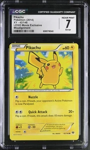 Pokemon 2014 CGC 7 NEAR MINT Pikachu Misalignment ERROR XY Lego Movie Holo Promo - Picture 1 of 2
