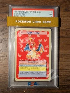 PSA 7 1997 pokemon card charizard topsun japanese blue ver - Picture 1 of 2