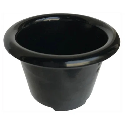 Ramekin 1,5 oz, negro, porción de lados lisos o taza de condimento, estuche de 48 Foto 1 de 2