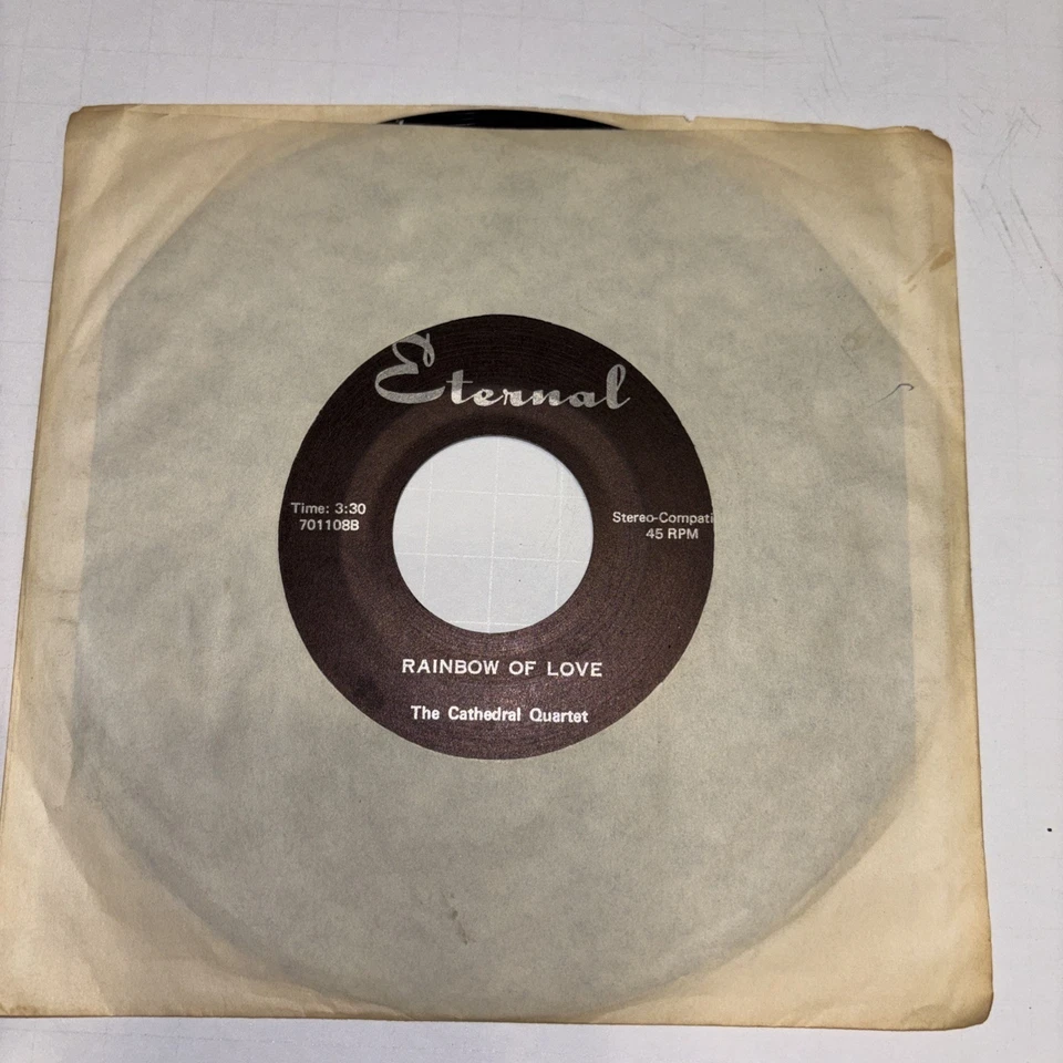 Eternal Records 45 RPM The Cathedral Quartet Rainbow of Love Laughing Song 7” - Image 1 of 2