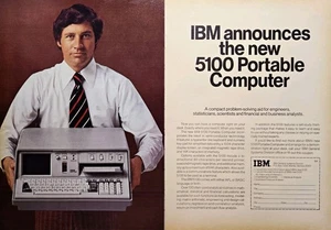 IBM 5100 Portable Computer Built-in Monitor Tape Drive Terminal Print Ad 1975 - Bild 1 von 6